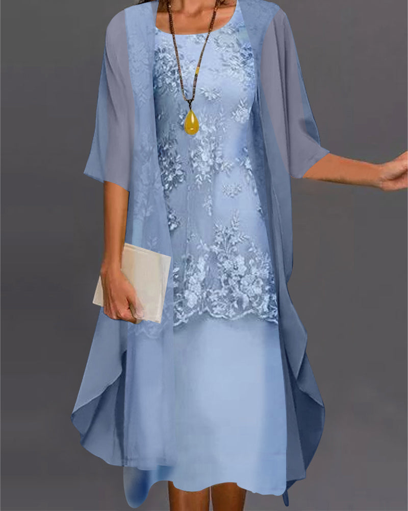 Malea - Elegantes Chiffonkleid In Zwei Teilen