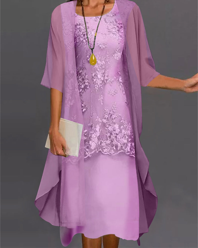Malea - Elegantes Chiffonkleid In Zwei Teilen