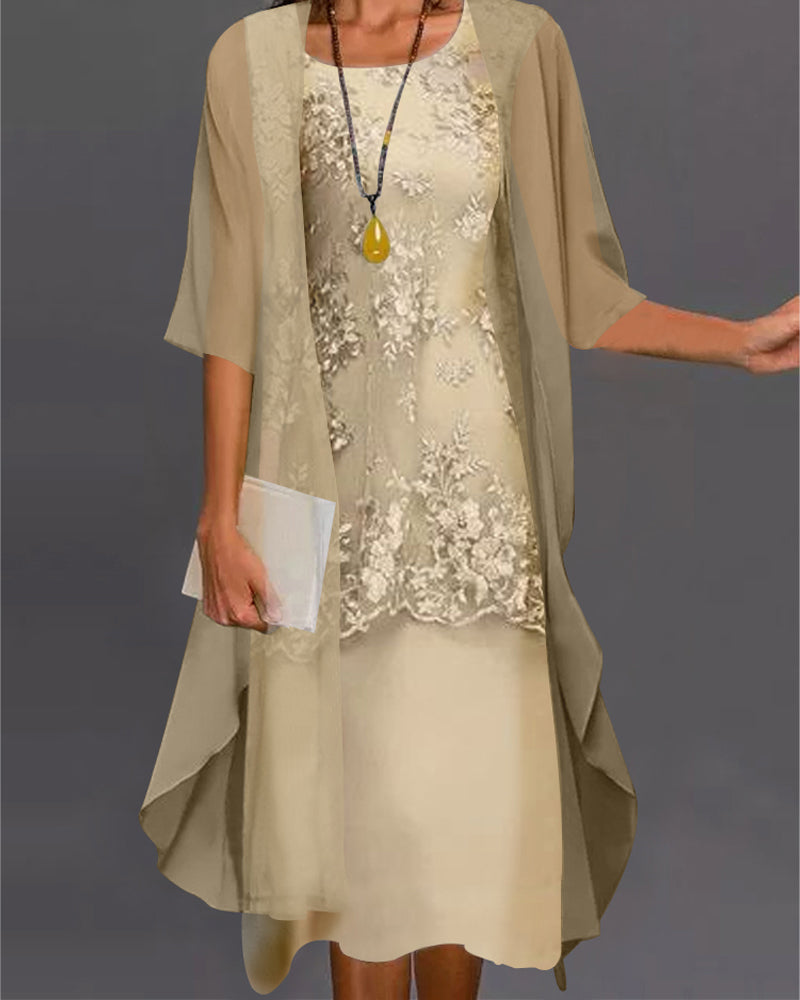 Malea - Elegantes Chiffonkleid In Zwei Teilen