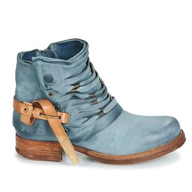 Elara - Premium Stiefeletten Damen Leder Absatz