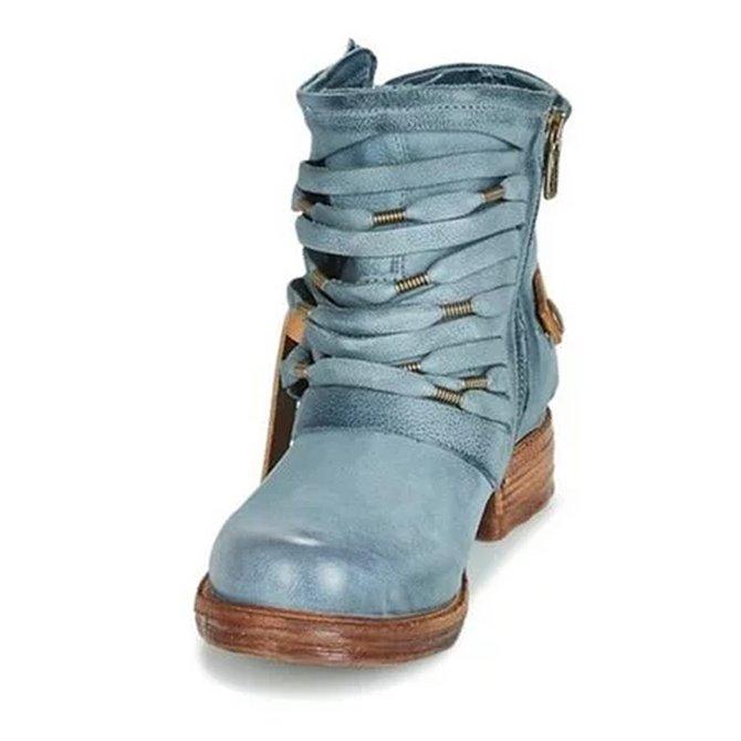 Elara - Premium Stiefeletten Damen Leder Absatz