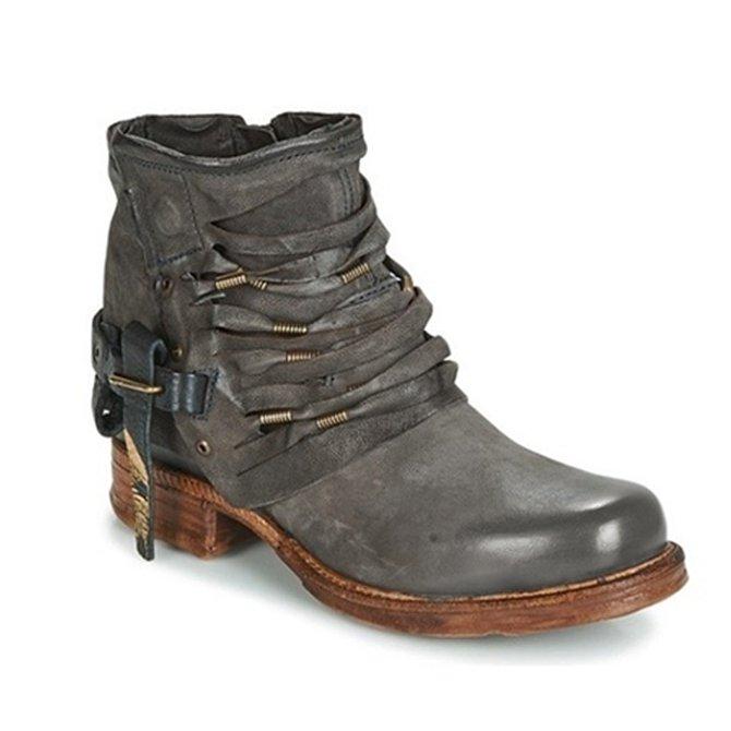 Elara - Premium Stiefeletten Damen Leder Absatz